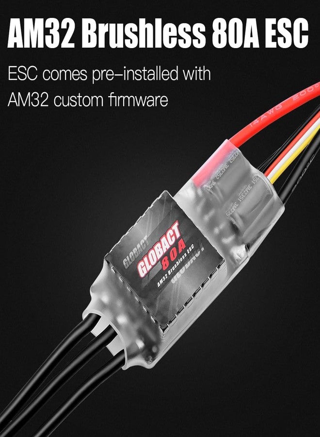 GLOBACT AM32 Crawler ESC 80A Power System 2-6S BEC 5.20-8.2V Adjustable for Axial SCX10 TRX4 TRX6 Redcat FMS RC4WD 1/10 RC Crawler Upgrade Parts - Image 2